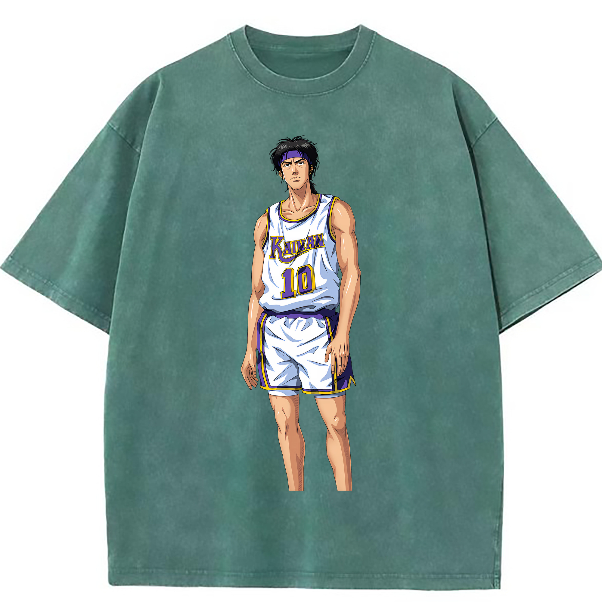（画像用） SLAM DUNK／スラムダンク 綿100% ヴィンテージ風 半袖Tシャツ（フロントプリント）